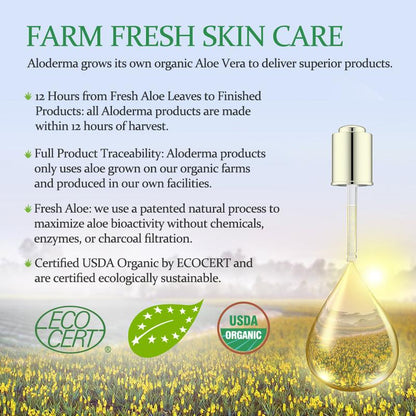 Pure Organic Aloe Vera Gel Made within 12 Hours of Harvest